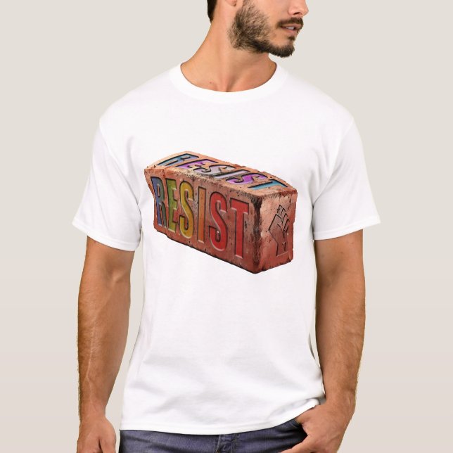 Camiseta Brick "RESIST" LGBTQ+ (Frente)