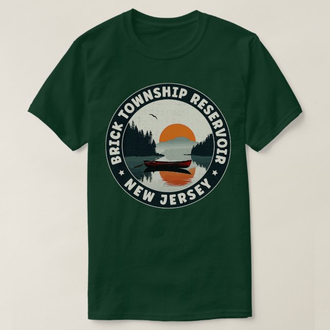 Camiseta Brick Township Reservoir New Jersey (Frente do Design)