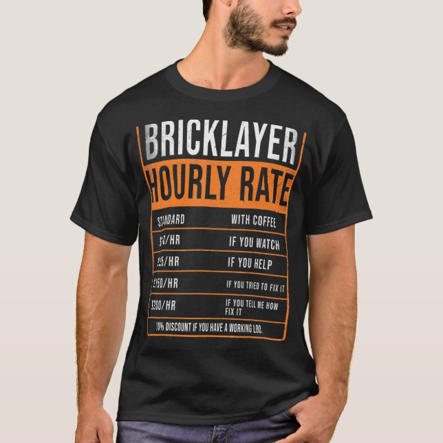 Camiseta Bricklayer Hhour Rate Uk Brickmason (Frente)