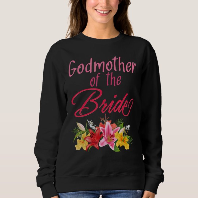 Camiseta Bridal Party Wedding Bride Godmother (Frente)