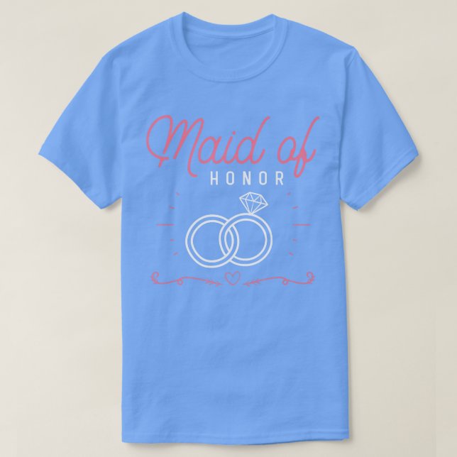 Camiseta Bridal Shower Maid Of Honor Bachelorette Party Bri (Frente do Design)