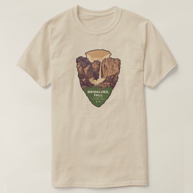 Camiseta Bridalveil Fall Yosemite National Park Arrowhead (Frente do Design)