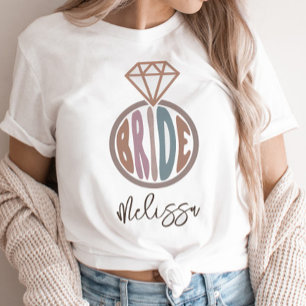 Camiseta Bride Bridal Shower Name Personalized