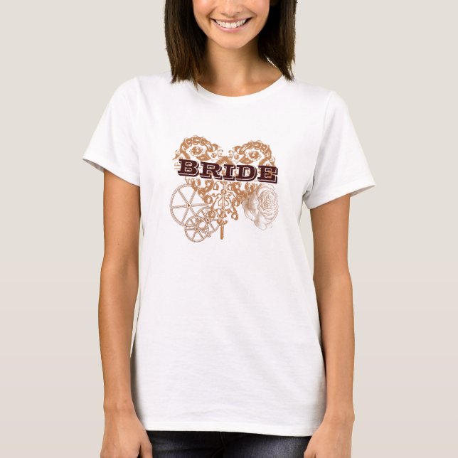 Camiseta Bride Casamento Vitoriana Steampunk (Frente)