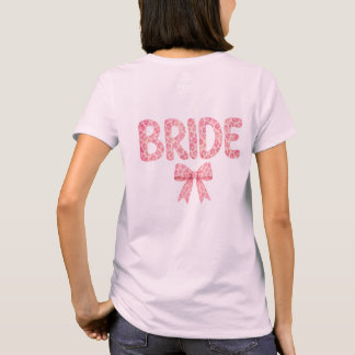 Camiseta Bride Design - Leo - Schleife- pink- Junggesellen