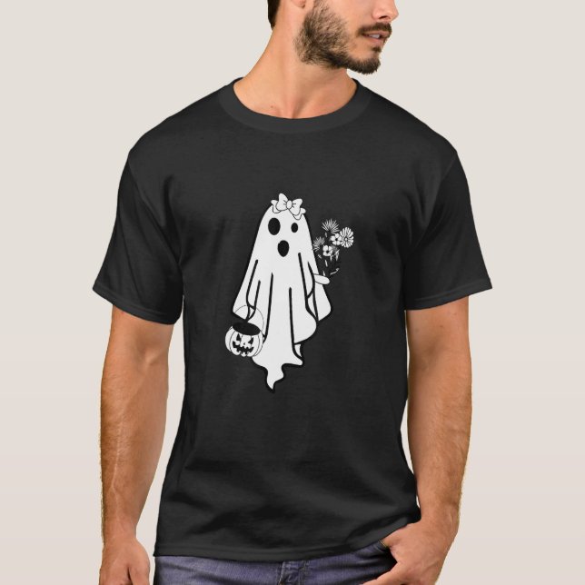 Camiseta Bride Ghost  Halloween Costume Scary Pumpkin Lamp (Frente)