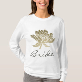 CAMISETA BRIDE GLAMOROSO DOURADO LORO BRANCO, PÁLIDO, FLORA