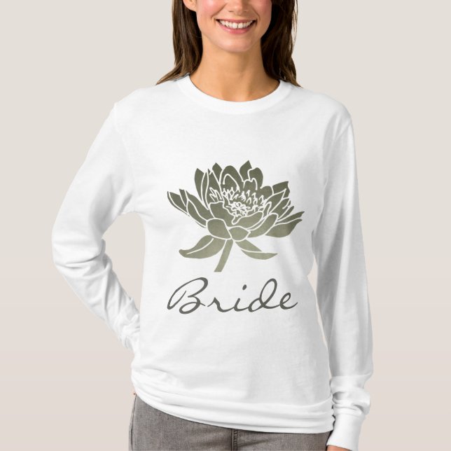 CAMISETA BRIDE GLAMOROUS SILVER LOTUS FLORAL (Frente)