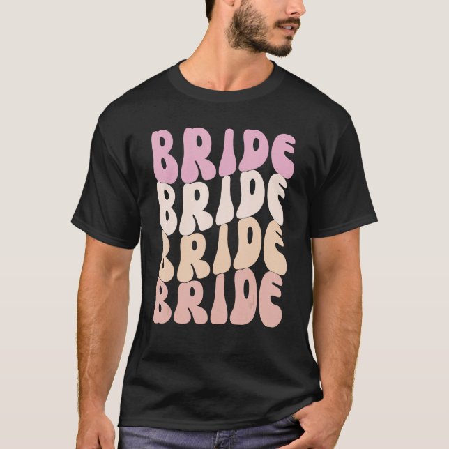 Camiseta Bride I Do Crew Retro Bachelorette Party Bride Bri (Frente)
