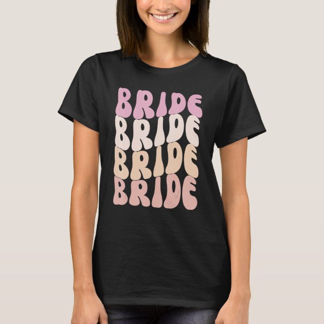 Camiseta Bride I Do Crew Retro Bachelorette Party Bride Bri (Frente)