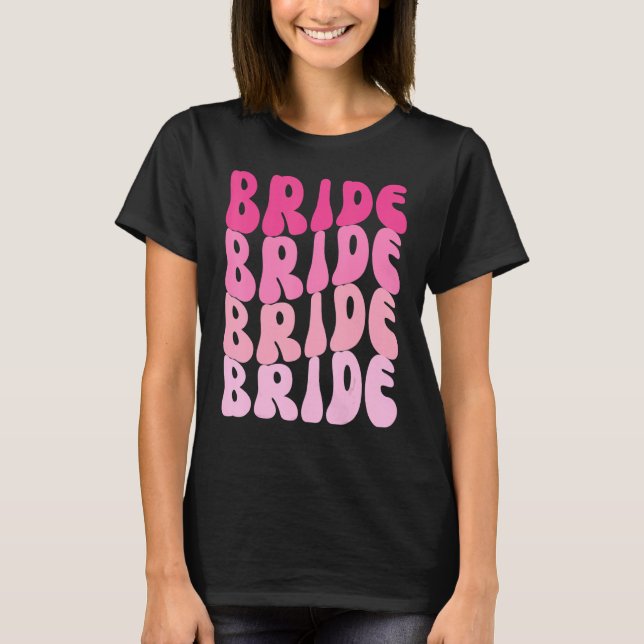Camiseta Bride I Do Crew Retro Bachelorette Party Bride Bri (Frente)