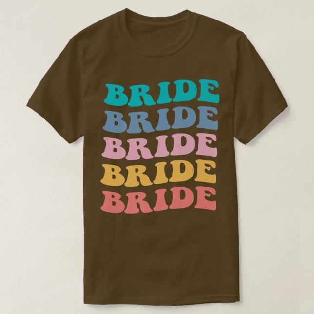 Camiseta Bride I Do Crew Retro Bachelorette Party Bride Bri (Frente do Design)