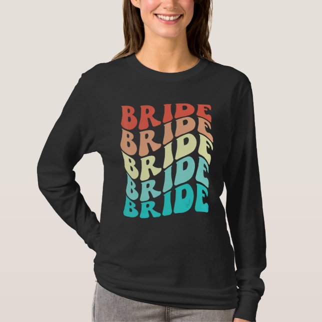 Camiseta Bride I Do Crew Retro Bachelorette Party Bridesmai (Frente)
