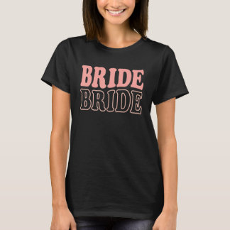 Camiseta Bride Retro Bachelorette Party   Wedding Bridal Fi
