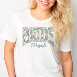 Camiseta BRIDE Skyline Blue Retro Floral