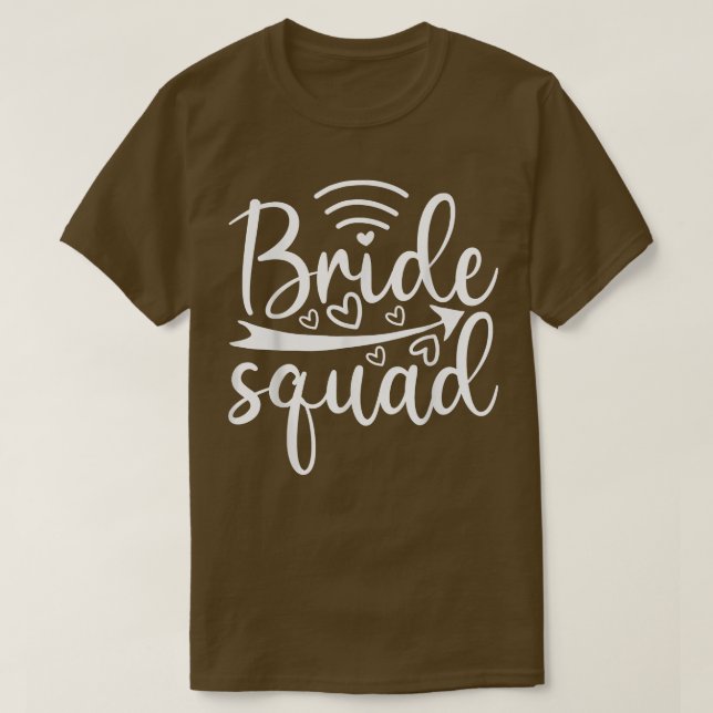 Camiseta Bride Squad Arrow Wedding Party And Bachelorette P (Frente do Design)