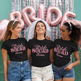 Camiseta Bride Squad Bright Pink