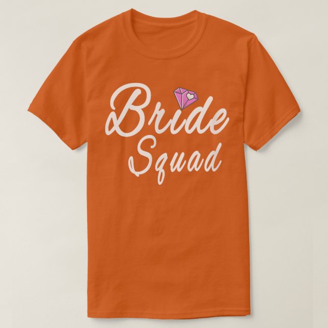 Camiseta Bride Squad Engraçado Tee (Frente do Design)