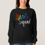 Camiseta Bride Squad Lgbt Lgbtq Rainbow Flag Bridal Shower<br><div class="desc">Bride Squad Lgbt Lgbtq Rainbow Flag Bridal Shower</div>