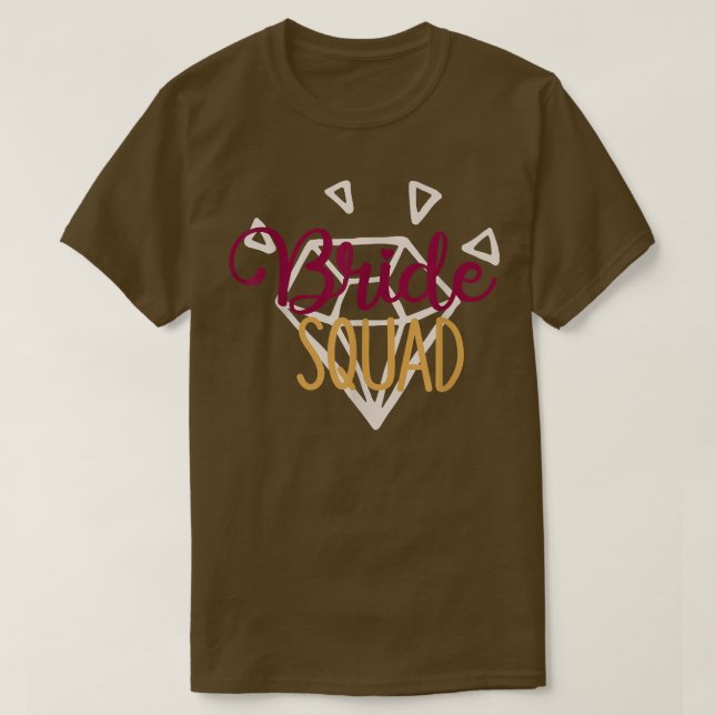 Camiseta Bride Squad Matching Wedding And Bachelorette Part (Frente do Design)
