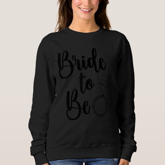 Camiseta Bride To Be Wedding Ring Future Mrs Engagement Bac (Frente)