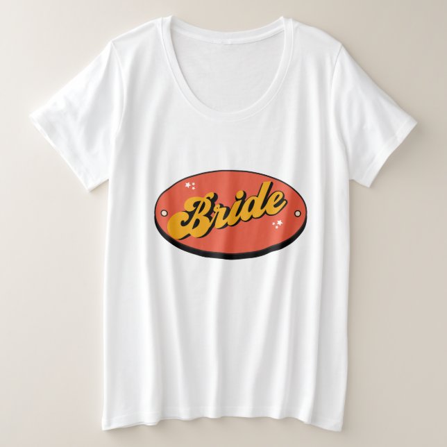 Camiseta Bride Tribe Despedida de Solteira Retro N (Frente do Design)