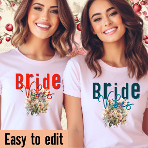 Camiseta Bride vibes-Hen, partido-Casamento tee-Retroreditá
