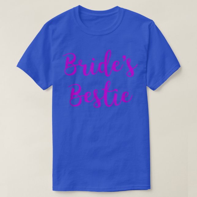 Camiseta Bride's Bestie Wedding Best Friend Maid of Honor B (Frente do Design)
