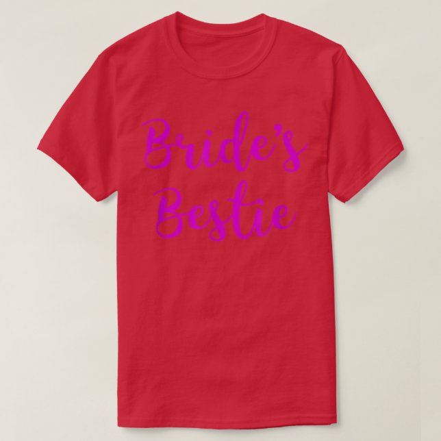 Camiseta Brides Bestie Wedding Best Friend Maid of Honor Br (Frente do Design)