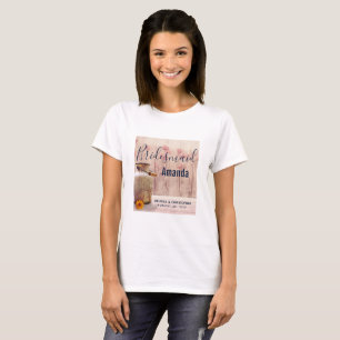 Camiseta Bridesmaid do Casamento de Leite Russo