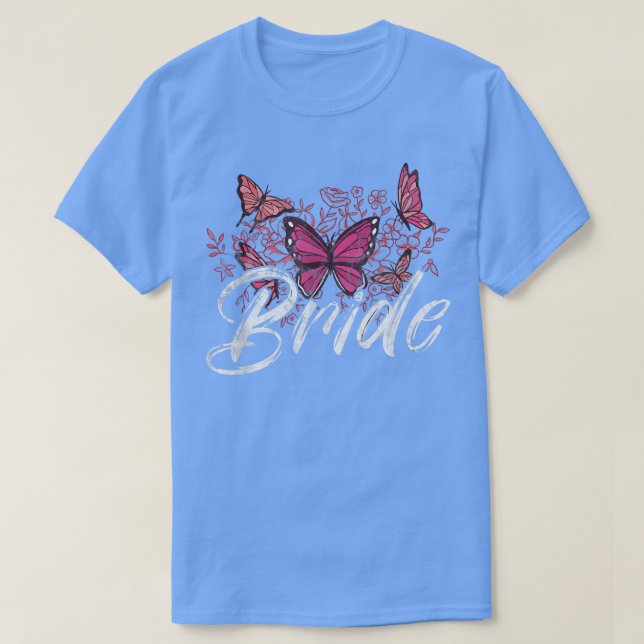 Camiseta Bridesmaid Floral Wreath Bridal Shower Wedding Bri (Frente do Design)