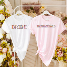 Camiseta BRIDESMAID-Folhagem Rústica-Simples-Elegante-Flor