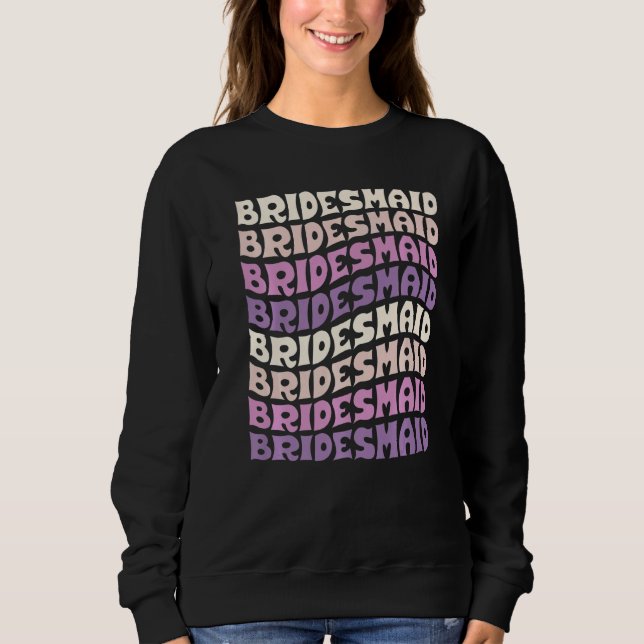 Camiseta Bridesmaid I Do Crew Retro Bachelorette Party Brid (Frente)