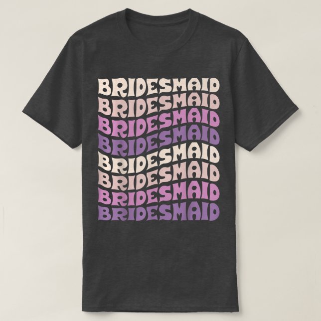 Camiseta Bridesmaid I Do Crew Retro Bachelorette Party Brid (Frente do Design)