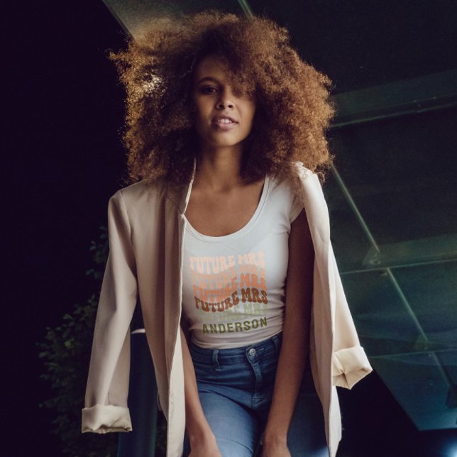 Camiseta Bridesmaid terracotta - verde-giro retrato 60 simp (Criador carregado)