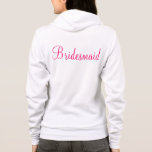 Camiseta Bridesmaid Zip-up<br><div class="desc">Personalizar com data/ano de casamento. Perfeito por vestir o dia das suas noivas especiais no grande dia,  enquanto fazia cabelos e maquiagem,  ou simplesmente por aí enquanto a noiva se prepara! Veja minhas outras opções de visto para a festa noiva.</div>