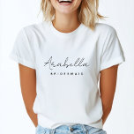 Camiseta Bridesman | Bachelorette de Script Minimalista Mod<br><div class="desc">Este design personalizado da Bridesmaid apresenta uma tipografia de script escrita à mão. Você pode personalizar facilmente o nome e o título ou adicionar sua mensagem personalizada! O perfeito acessório elegante para uma proposta de dama de honra ou de solteira!</div>