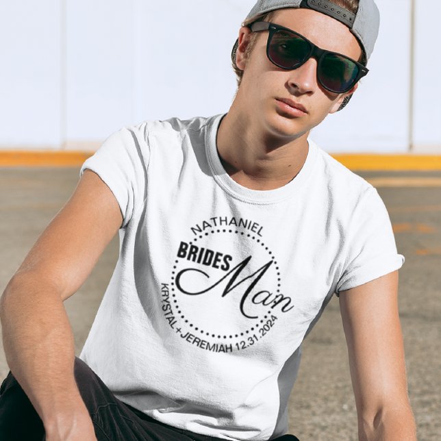 Camiseta Bridesman Dots Wedding (Criador carregado)