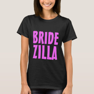 Camiseta Bridezilla cor-de-rosa Neon para ser noiva