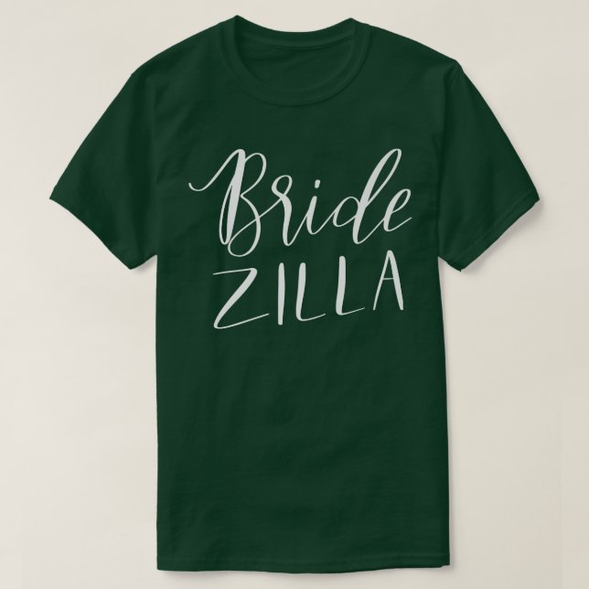 Camiseta Bridezilla Mulheres Engraçadas Casamento Bridal Br (Frente do Design)