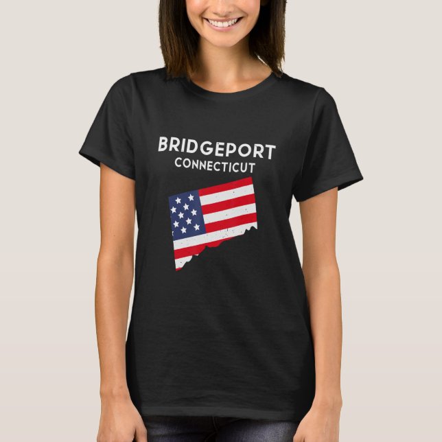 Camiseta Bridgeport Connecticut EUA State America Viagem Co (Frente)