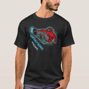 Camiseta Bridger Bowl Montana cara snowboarder tee