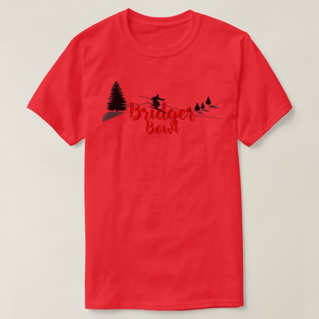 Camiseta Bridger Bowl Ski Long (Frente do Design)