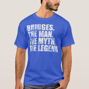 Camiseta BridgesBridges Nome da família Bridges sobrenome B