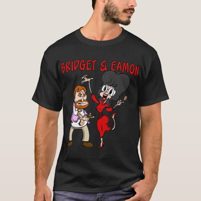 Camiseta Bridget and Eamon RTE Irishelevision Cartoon Chara (Frente)