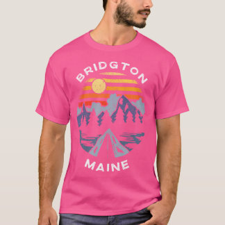 Camiseta Bridgton Maine Montanha Férias Camping Souvenir