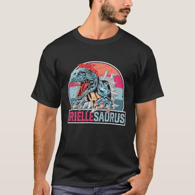 Camiseta Brielle Saurus Funny Personalizado Dinossauro T Re (Frente)