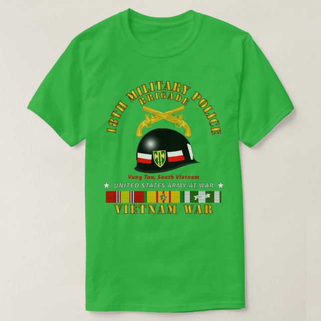 Camiseta Brigada 18ª Brigada Helmet Vietnam w SVC (Frente do Design)