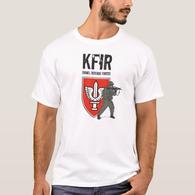 Camiseta Brigada da infantaria de Kfir, forças de defesa de (Frente)