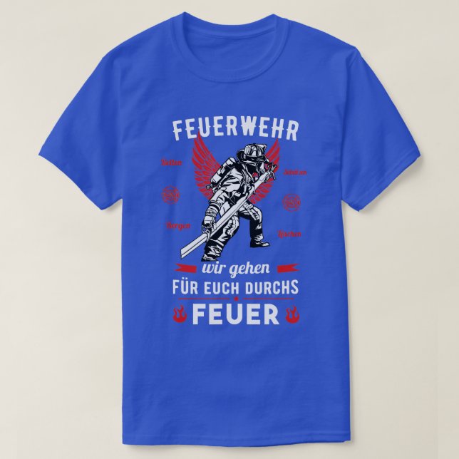 Camiseta Brigada de bombeiros diz presente de bombeiro (Frente do Design)
